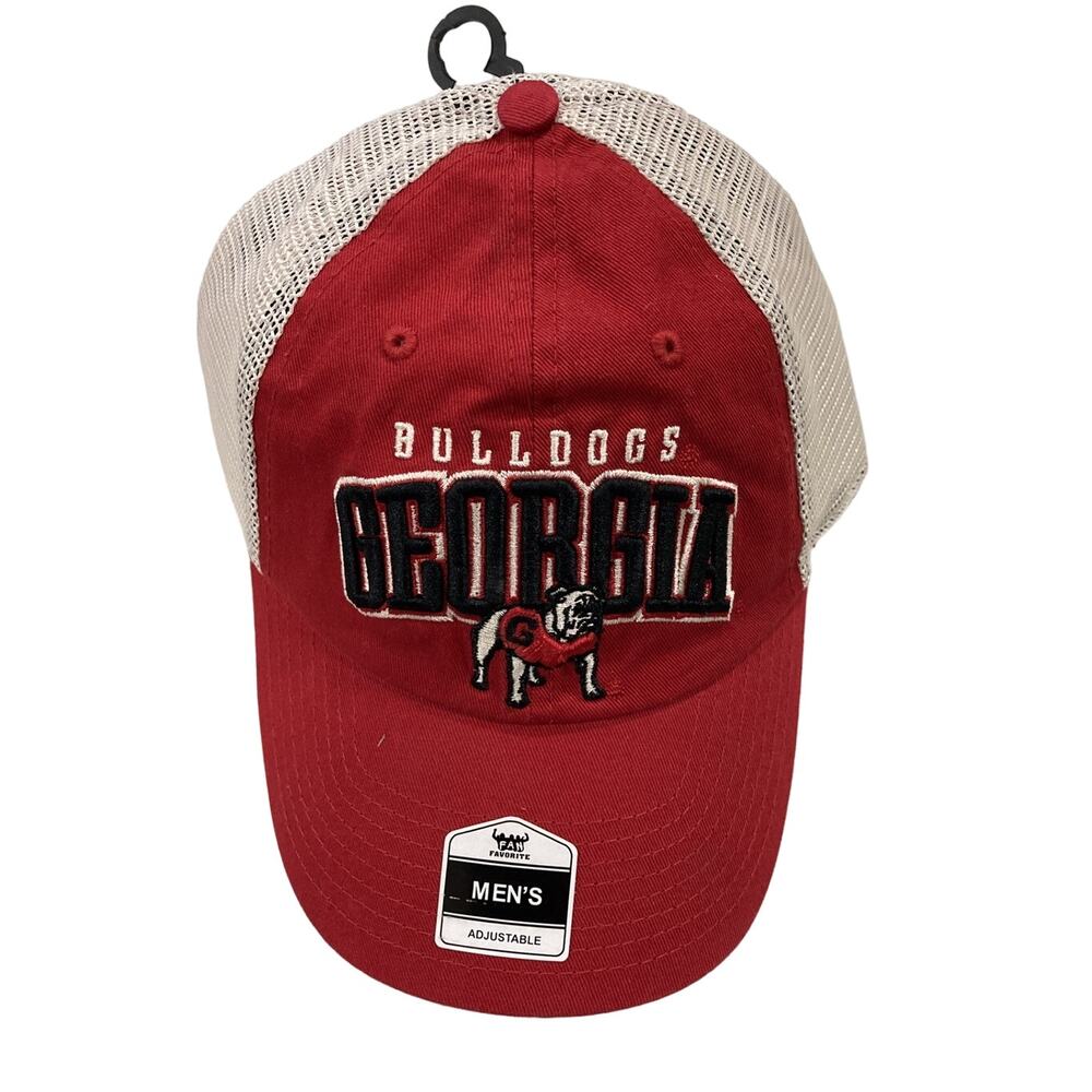 NCAA Georgia Bulldogs Hat Mesh Snapback New Embroidered Red SEC Adjustable
